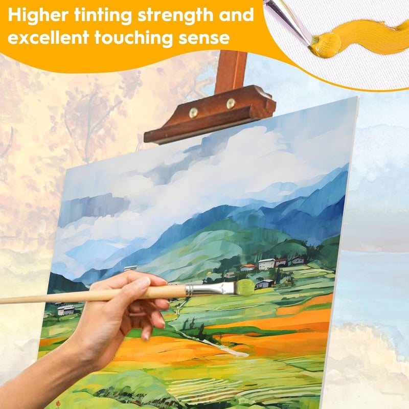 KORCCI 5 Packs Canvas for Painting 8 x 10 Inch, Cotton Acid-Free Blank Canvas Board for Acrylic Paint, Oil Paint & Wet Water Art Media, Kids Hobby Painters and Beginners - Image 4